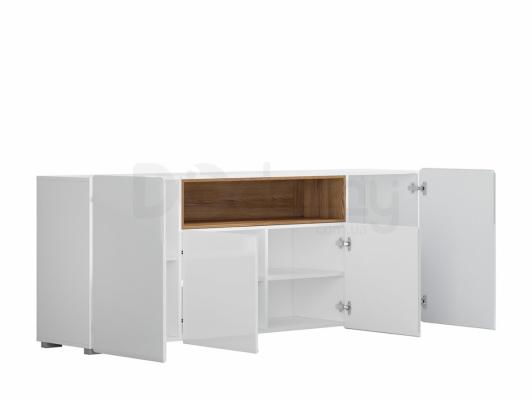 Комод BRW POSSI AIR SFW4D/8/20 Белый/Сибиу золотой, фото 2