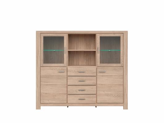 Шкаф витрина BRW LUTTICH KOM2W2D4S/15/17, фото 1