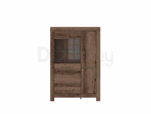 Шкаф витрина BRW BALIN REG1D1W Дубовый монастырь, фото 1
