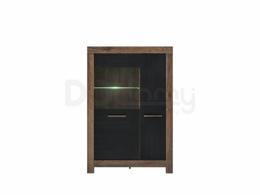 Шкаф витрина BRW BALIN REG1D1W Дубовый монастырь/Дуб черный, фото 1