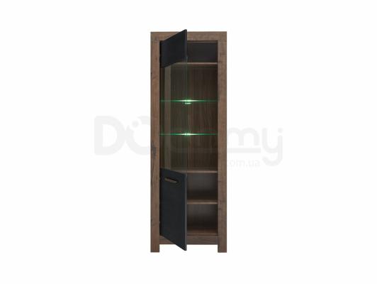 Шкаф витрина BRW BALIN REG1W Дубовый монастырь/Дуб черный, фото 2