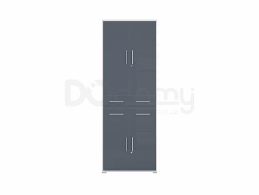 Книжкова шафа BRW OFFICE LUX REG4D2S/220 Сірий/Графіт, фото 1