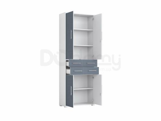 Книжкова шафа BRW OFFICE LUX REG4D2S/220 Сірий/Графіт, фото 2