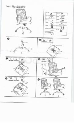 Офисное кресло Signal Dexter черно-белое, фото 2