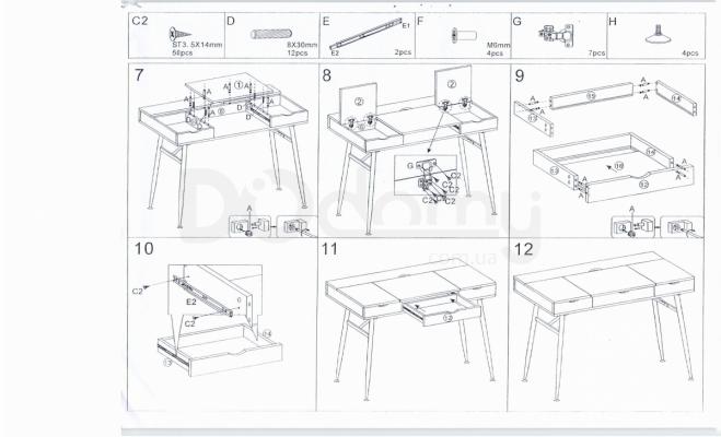 Письмовий стіл SIGNAL B-151, фото 2