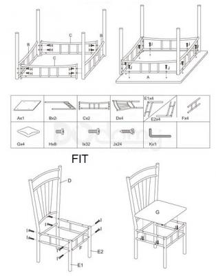 Комплект Стіл і Стільці SIGNAL Fit, фото 2