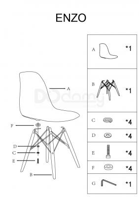 Крісло SIGNAL Enzo чорний, фото 2