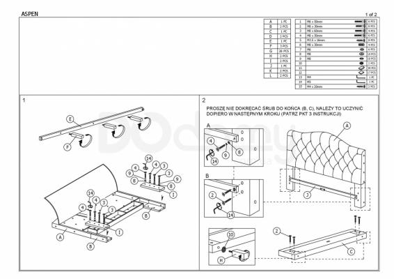 Ліжко SIGNAL ASPEN VELVET 160 Сірий/дуб, фото 2