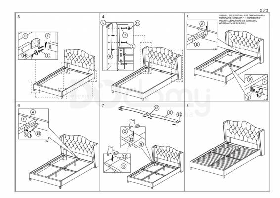 Ліжко SIGNAL ASPEN VELVET 160 Зелений/дуб, фото 3