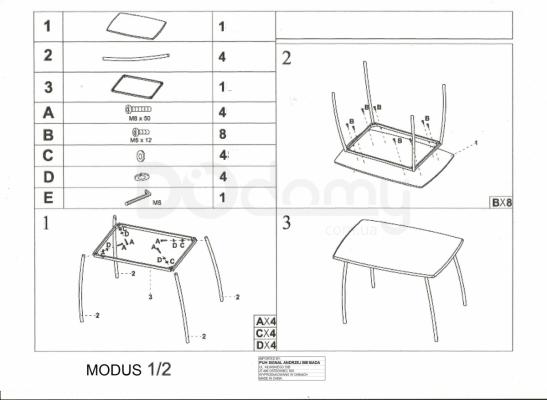 Компплект SIGNAL Стіл і Стільці Modus сонома, фото 2