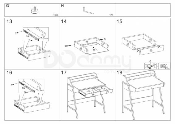 Письменный стол Signal B-168, фото 4