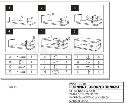Журнальный столик Signal TIERRA 120X70X43, фото 2