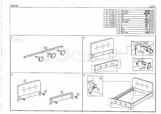 Ліжко SIGNAL Malmo 160 сірий, фото 2