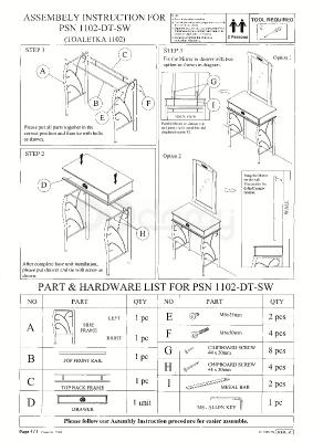 Туалетний столик SIGNAL 1102 черешня антична, фото 2