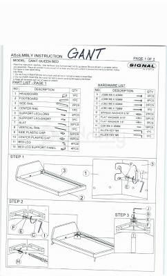 Ліжко SIGNAL Gant сірий 160х200, фото 3