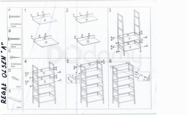 Стеллаж Signal Olsen A белый, фото 2