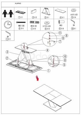 Cтол Signal Alaras II 140x85(200), фото 2