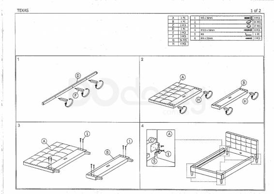 Ліжко SIGNAL Texas 140, фото 2