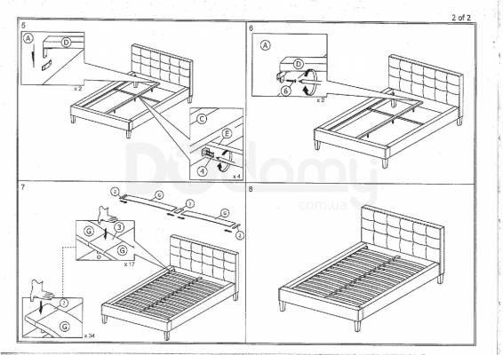 Ліжко SIGNAL Texas DENIM/дуб, фото 3