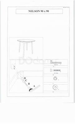 Стол Signal NELSON Дуб медовый 90x90, фото 2