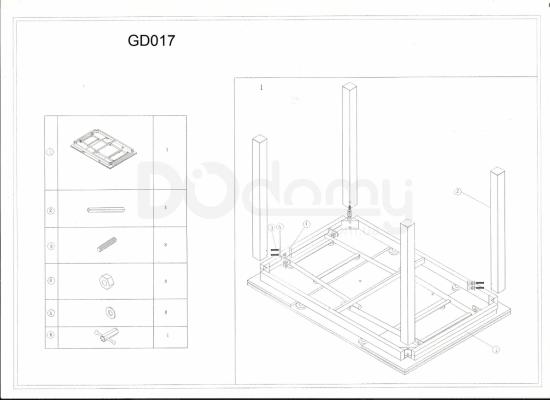 Стіл SIGNAL GD017 білий 110(170)x74, фото 2