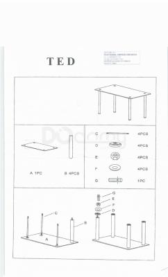 Стол Signal TED 100x60, фото 2