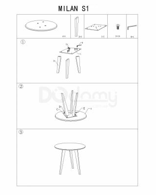 Журнальний столик SIGNAL MILAN S1 СІРИЙ глянець/дуб, фото 2