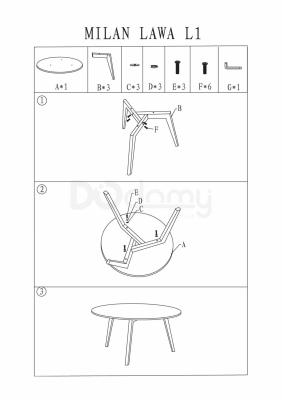 Журнальный столик Signal Milan L1 белый, фото 2