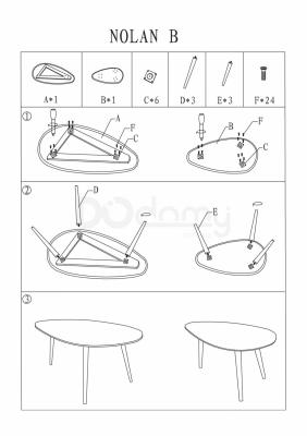 Журнальний столик SIGNAL NOLAN B сірий, фото 2