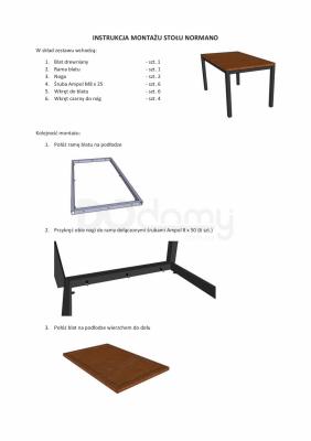 Стіл SIGNAL NORMANO LITY DĄB/чорний 180x90, фото 2