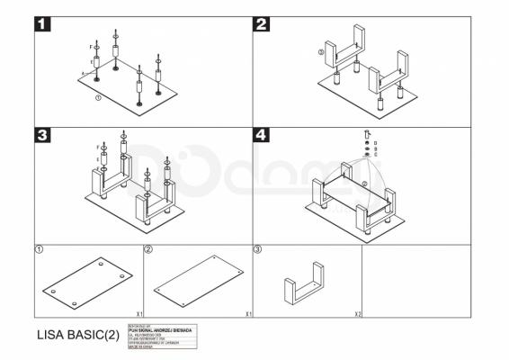 Журнальный столик Signal LISA BASIC II БЕЛЫЙ, фото 3