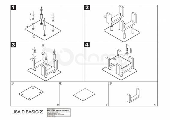 Журнальний столик SIGNAL LISA D BASIC білий, фото 3
