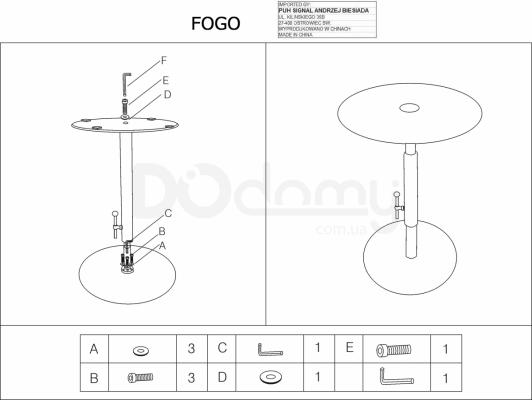 Столики SIGNAL Fogo, фото 2