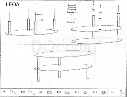 Столик журнальний SIGNAL Leo A, фото 2
