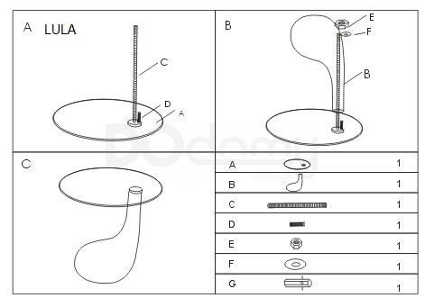 Журнальный столик Signal Lula черный, фото 2