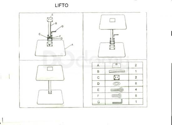 Столик журнальний SIGNAL Lifto білий, фото 2