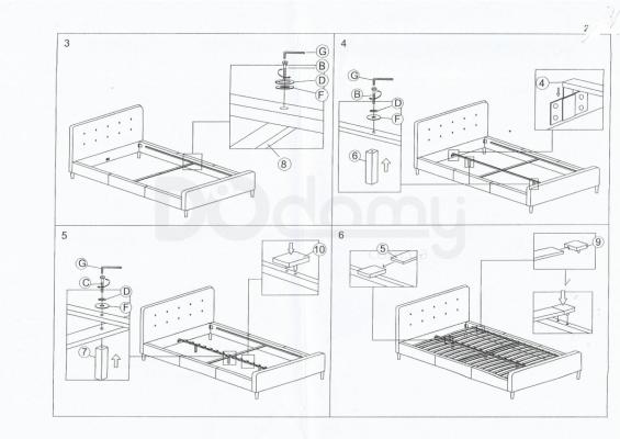 Ліжко SIGNAL Pinko сірий, фото 4