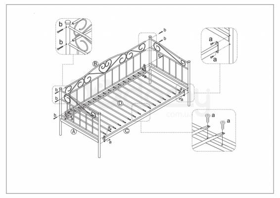 Ліжко SIGNAL Birma чорний, фото 3