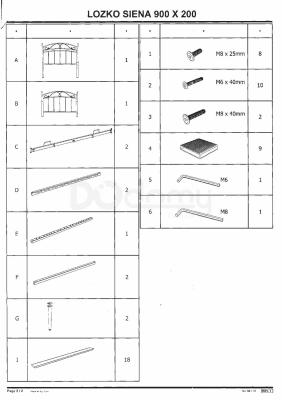 Ліжко SIGNAL Siena 90 білий, фото 3