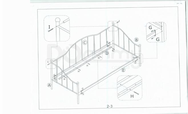 Ліжко SIGNAL Dover чорний, фото 2