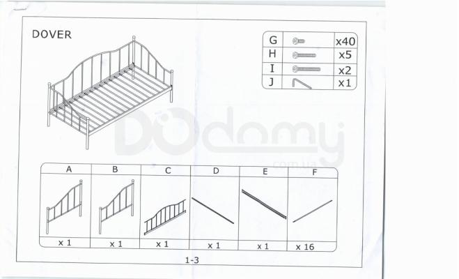 Ліжко SIGNAL Dover чорний, фото 4