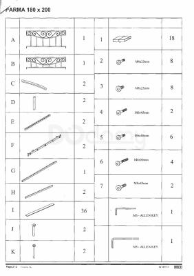 Кровать Signal Parma 180 черешня, фото 3