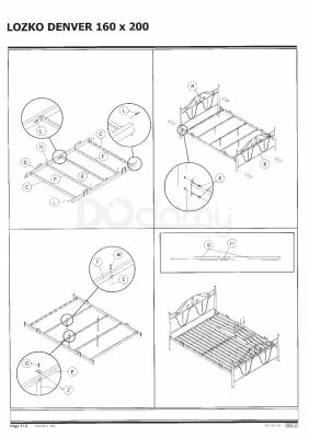 Ліжко SIGNAL Denver 160х200 білий, фото 2