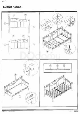 Ліжко SIGNAL Kenia черешня антична, фото 2