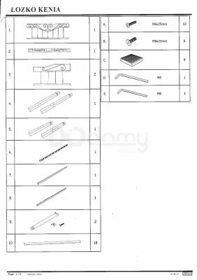 Ліжко SIGNAL Kenia білий, фото 3