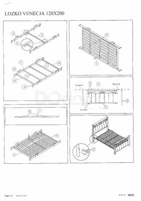 Кровать Signal Venecja 120 белый, фото 2