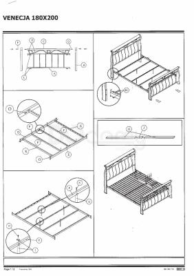Кровать Signal Venecja 180 белая, фото 2