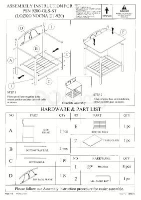 Приліжкова тумба SIGNAL ET-920 білий, фото 2