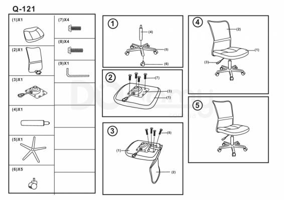 Крісло SIGNAL Q-121 чорний, фото 2