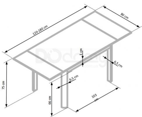 Стіл HALMAR ALSTON бежевий, фото 2
